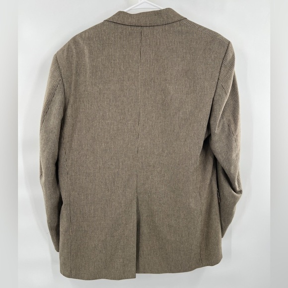 Oscar de la Renta brown silk blend blazer coat jacket size 40S - Picture 8 of 8